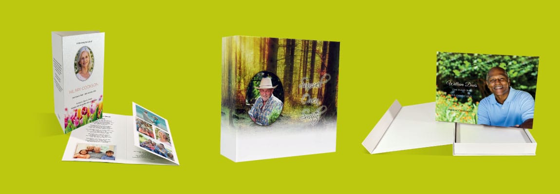 Image of funeral stationery and printing