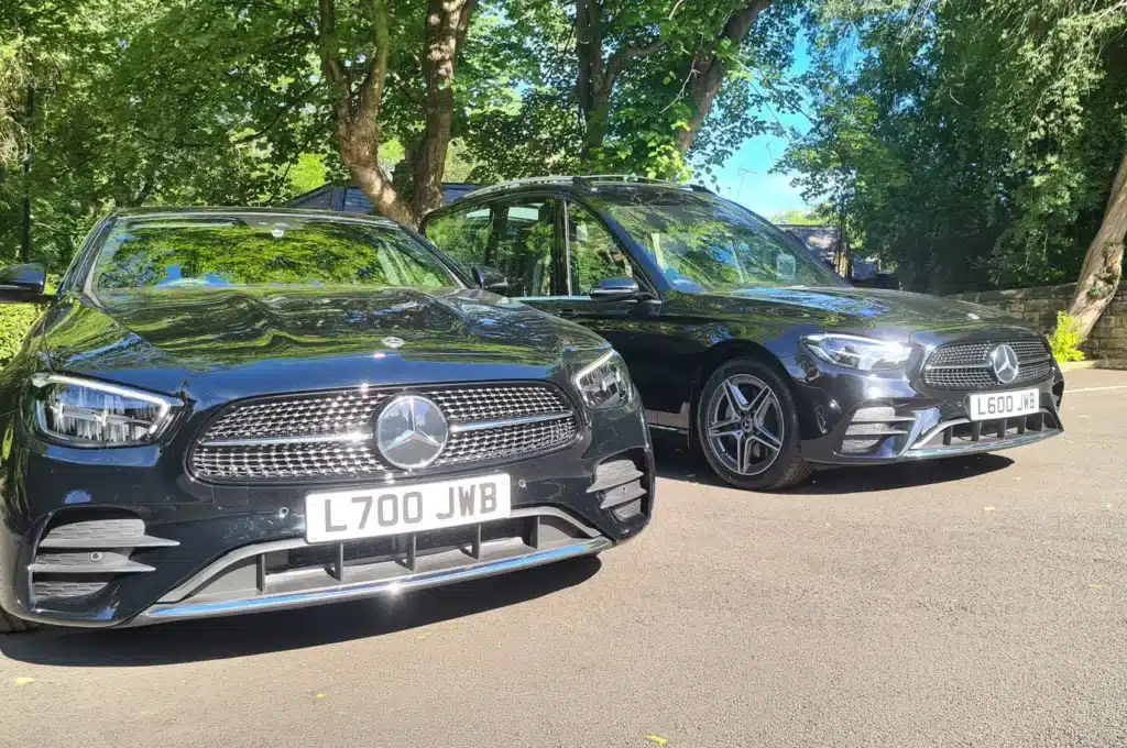 J W Binks hearse and Limousine at Park House